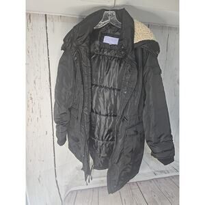 Steve Madden / Women’s Large, Black, Wool Lined Hood ~ Madden Girl Jacket